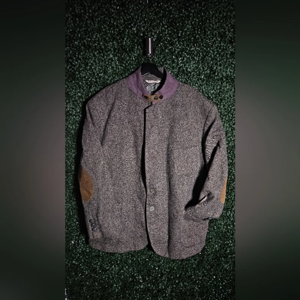 Stafford Gray and Purple Lightweight Shirt Jacket Vintage